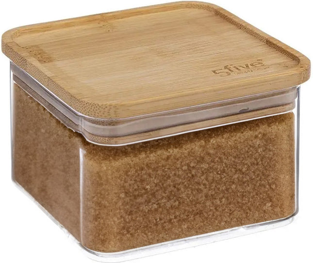 5Five - Keuken voorraadpot - Berlino - kunststof/bamboe - 500 ml