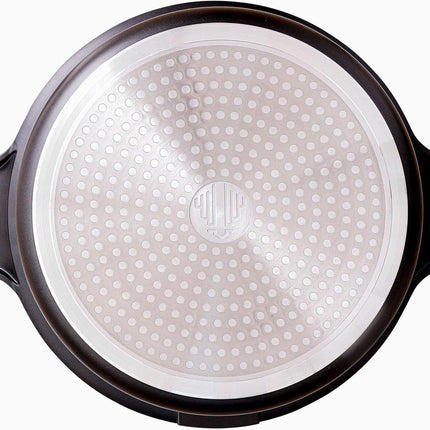 INTIGNIS® Braadpan met Deksel – 36 cm (14 liter) – GREBLON Keramische Antiaanbaklaag – Geschikt voor Inductie, Gas & Elektrisch – Inclusief Glasdeksel