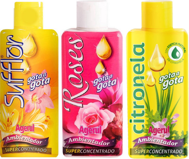 Gota Gota Mix pakket luchtverfrissers van 3 stuks - Sufflor - Roses -Citronela