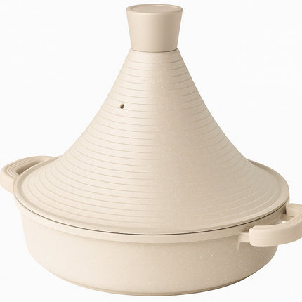 Tajine Marrakesh- Luxe Aluminium Tajine inductie| Taupe | Geschikt voor 4-8 personen