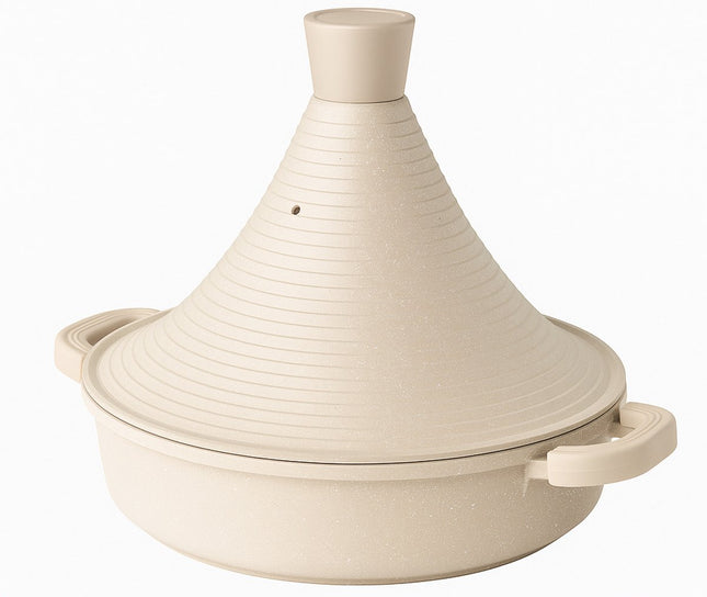 Tajine Marrakesh- Luxe Aluminium Tajine inductie| Taupe | Geschikt voor 4-8 personen