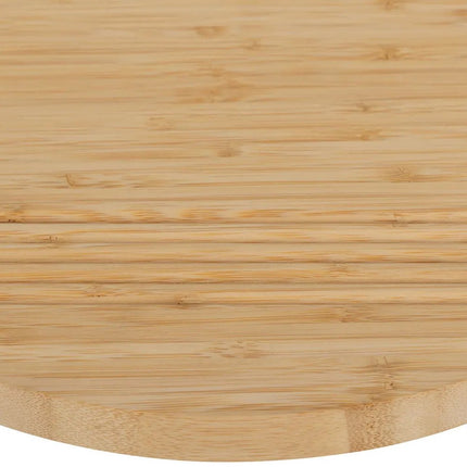 5Five draaibaar serveer plateau - dienblad - bamboe hout - D35 cm - lichtbruin - roterend op hoge schijf - tapas - gebakjes - kaas