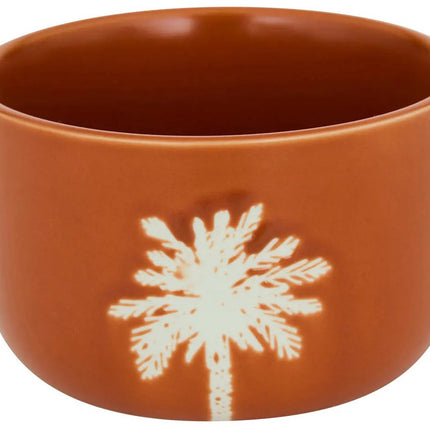 5Five Serveerplank acacia hout - met 4x luxe schaaltjes - D26 cm - tapas en saus schaaltjes - kleuren mix terra/wit - hapjes plateau