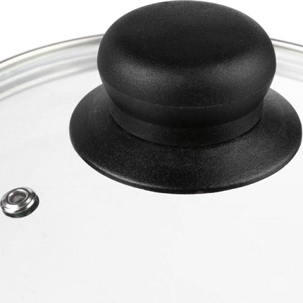 5Five universele pannendeksel voor pannen van 16 cm - glas - stoomgaatje - D17 x H6 cm