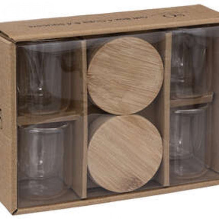 Dubbelwandige koffie/thee glazen - 4 stuks + onderzetters - Espressoglas - 80ML