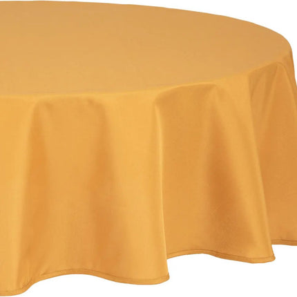 Atmosphera Tafelkleed rond - okergeel - Dia 180 cm - Eettafel tafellakens - polyester