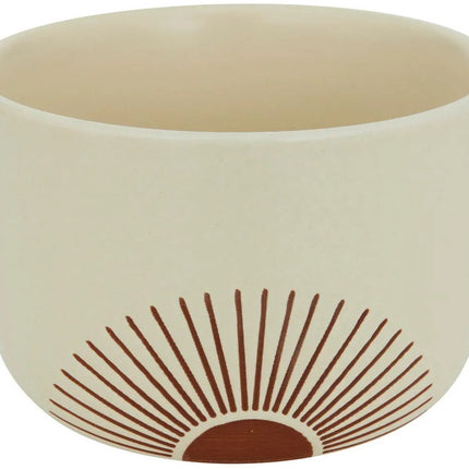 5Five Serveerplank acacia hout - met 4x luxe schaaltjes - D26 cm - tapas en saus schaaltjes - kleuren mix terra/wit - hapjes plateau