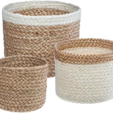 Atmosphera Kids Jute opbergmanden - Set van 3 Bloempot - Opberger Decoratie