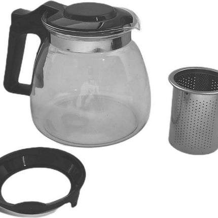 Glazen theepot 900 ml met filter/infuser en handvat - Theepotten/theekannen van glas - Theepot met thee infuser