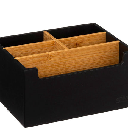 Five® - Make-up organizer - zwart - Medium - zonder lade - Sorteervakken