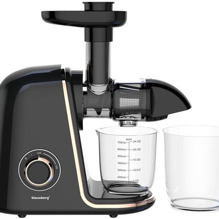 Klausberg Slow Juicer KB-7867 – 150W | 700 ml | Cold Press | Groenten en Fruitpers – Roségouden Accenten | Luxe Design & Hoog Saprendement