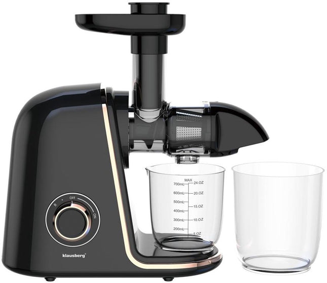 Klausberg Slow Juicer KB-7867 – 150W | 700 ml | Cold Press | Groenten en Fruitpers – Roségouden Accenten | Luxe Design & Hoog Saprendement