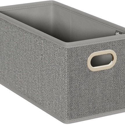 5Five Opbergmand/kastmand grijs - linnen - 29 liter - 31 x 31 x 31 cm - Opbergbox - Vakkenkast manden