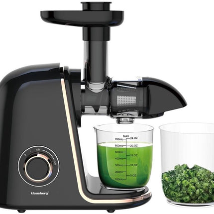Klausberg Slow Juicer KB-7867 – 150W | 700 ml | Cold Press | Groenten en Fruitpers – Roségouden Accenten | Luxe Design & Hoog Saprendement