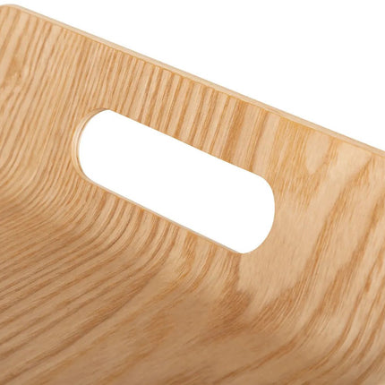 5Five Design dienblad van wilgen hout - 40 x 30 cm - lichtbruin - Karakter - voor glazen en kopjes