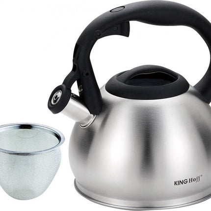 Kinghoff 1633 - Fluitketel - RVS - 1,2 liter - Kleine fluitketel