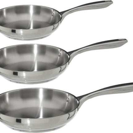 Secret de Gourmet Koekenpannen Acoma - Dia 24/26/28 cm - Alle warmtebronnen - Zilver RVS