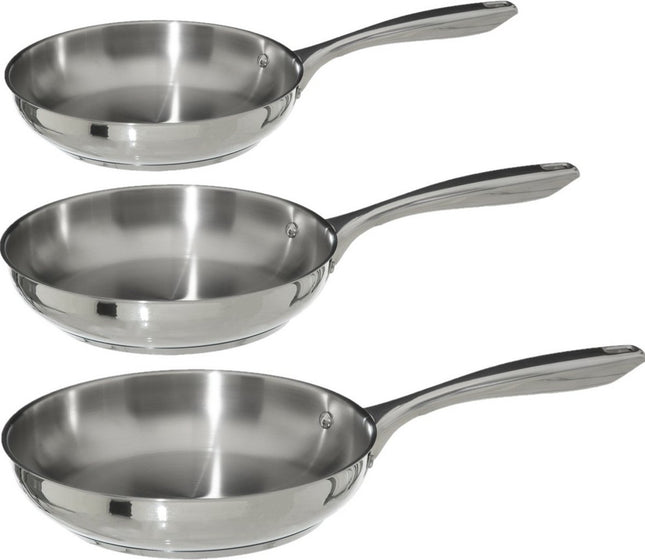 Secret de Gourmet Koekenpannen Acoma - Dia 24/26/28 cm - Alle warmtebronnen - Zilver RVS