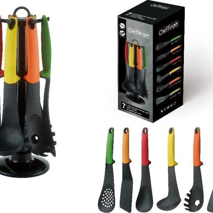 Kookgerei – Keukengerei – 7-delige keukengerei set met standaard