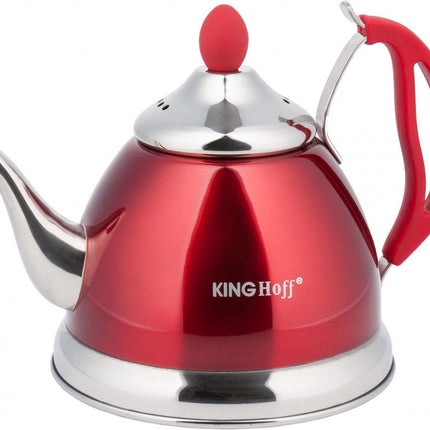 Kinghoff 3762 - Theepot / Theekan met zeef - Rood