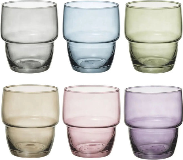 Secret de Gourmet water/sap glazen Rodrig - 6x stuks - 280 ml - Drinkglazen - Waterglazen - Stapelbaar