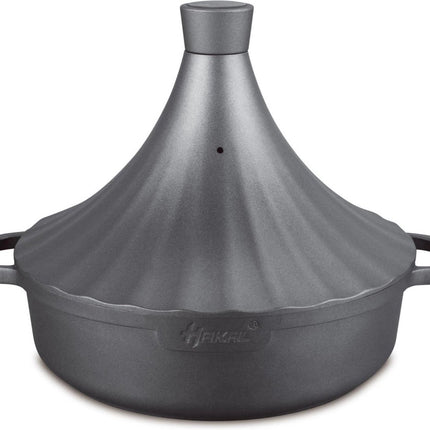 Hakal Tajine van gegoten aluminium | Zilver| Alle warmtebronnen| Ø 28cm