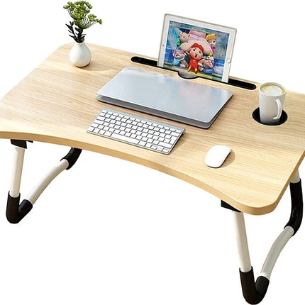 Opklapbare laptoptafel voor bed, standaard : Willekeurig geleverd: lichtbruin of donkerbruin.