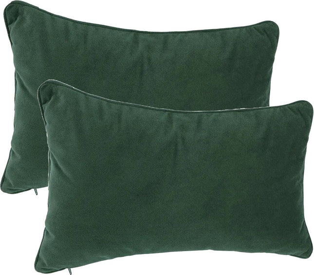Atmosphera Bank/sierkussens Sophia - 2x stuks - 30 x 50 cm - polyester met rits