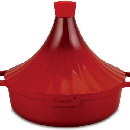 Hakal Tajine van gegoten aluminium | Rood| Alle warmtebronnen| Ø 28cm