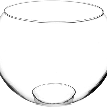 Atmosphera bloemenvaas Jersey - Ronde Bol model - transparant - glas - 23 x 30 cm - Vissenkom