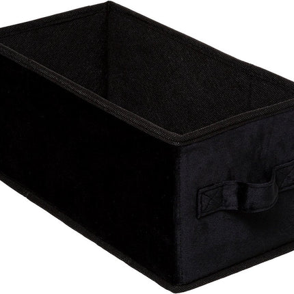 5Five Opbergmand/kastmand - zwart - 29 liter - 31 x 31 x 31 cm - Opbergboxen - Vakkenkast manden - polyester