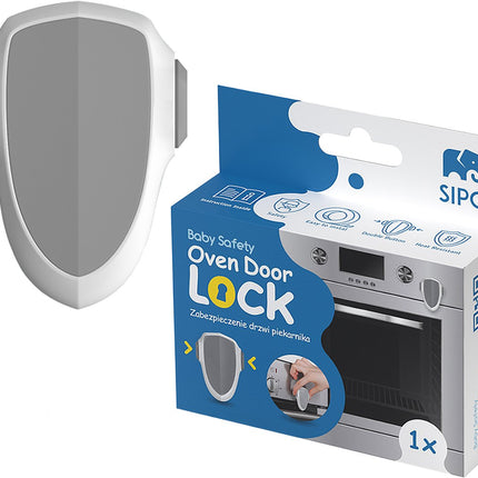 SIPO Ovenslot 9,2x9x2,8 cm - Veiligheidsslot Ovendeur tegen Openen door Kinderen - Eenvoudige Installatie - Slot voor oven - Wit