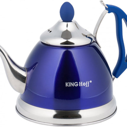 Kinghoff 3762 - Theepot / Theekan met zeef - Blauw