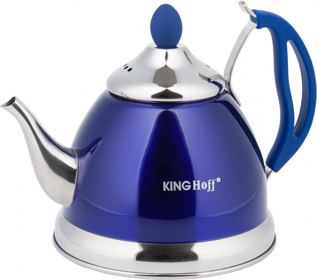 Kinghoff 3762 - Theepot / Theekan met zeef - Blauw