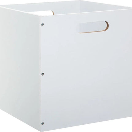 5Five Opbergmand/kastmandje - Wit - 31 x 31 x 31 cm - 29 liter - Vakkenkast manden - Hout - Opvouwbaar