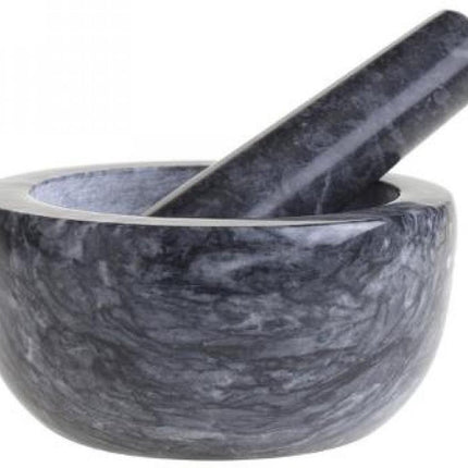 Secret de Gourmet vijzel | Vijzel met stamper | Ø 13 | Marmer | Mortar and pestle | Zwart