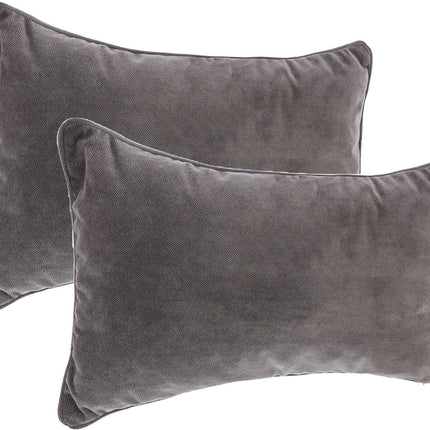 Atmosphera Bank/sierkussens Sophia - 2x stuks - 30 x 50 cm - polyester met rits