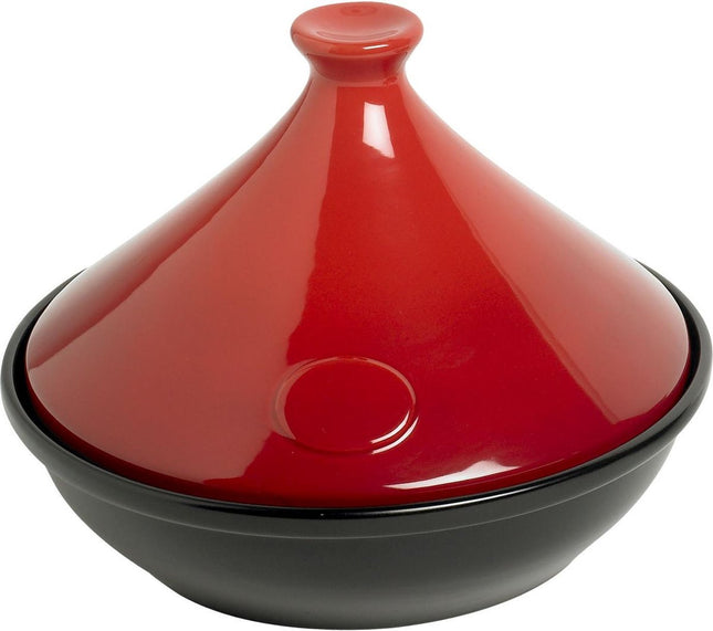 Cosy & Trendy Red Tajine -Ø 31 cm x 25 cm - Zwart-Rood
