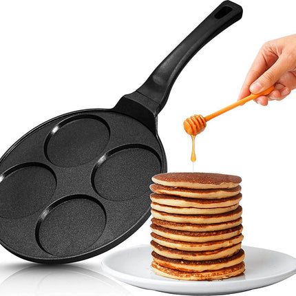 Pancake pannenkoekenpan 4 kop marmeren anti aanbaklaag