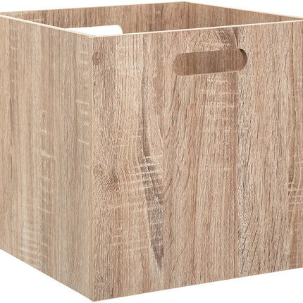 5five Opbergmand/kastmand van hout - lichtbruin - 14 Liter - 31 x 31 x 15 cm - Opbergboxen - Vakkenkast manden