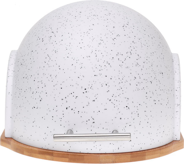 Klausberg 7094 - Broodtrommel - marmer kleur - Acryl - bamboe