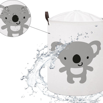 Sipo Koala Speelgoedopbergmand - Katoenen Wasmand voor Kinderen - Opbergbox met Trekkoord en Handvatten - 43 Liter - 35x35x45 cm