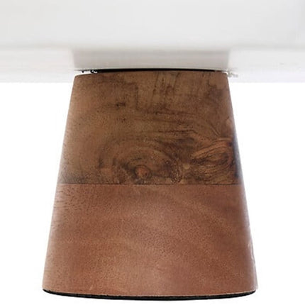5Five Taartplateau Marmer steen- met voet - 25 x 8 cm - steen - wit - taartschaal - gebak presentatie