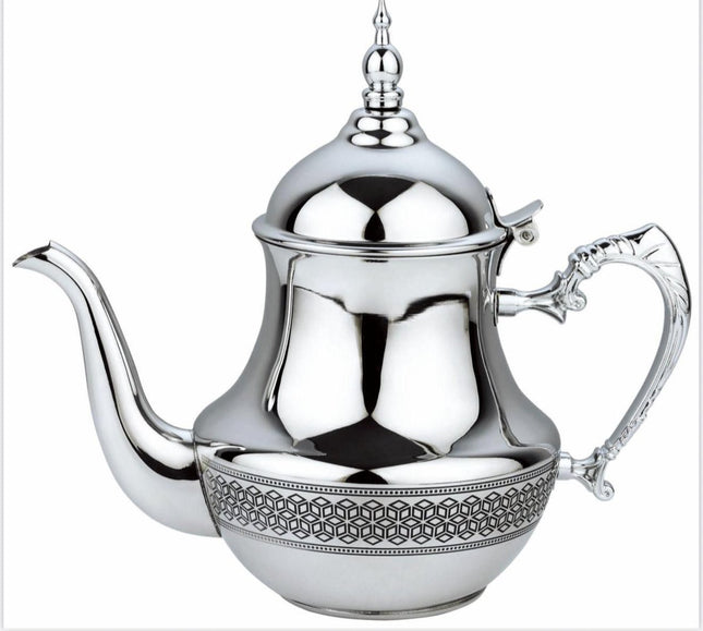 Marokkaanse Theepot RVS – Traditionele Arabische Theepot – 1 Liter