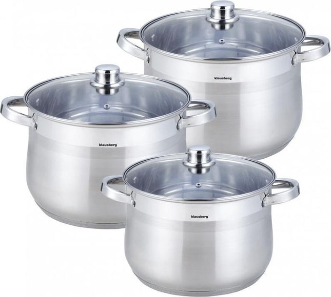 Klausberg 7177 - Pannenset - 3 delig - 7 - 8.6 - 10.7 liter
