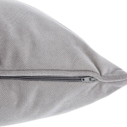Atmosphera Bank/sierkussens huiskamer Sophia - 30 x 50 cm - Zilvergrijs - polyester - met rits