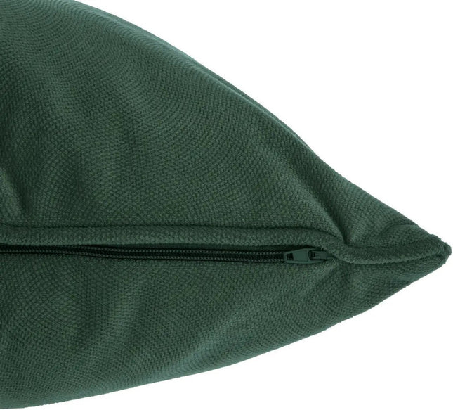 Atmosphera Bank/sierkussens huiskamer Sophia - 30 x 50 cm - Donkergroen - polyester - met rits