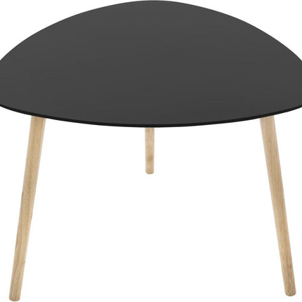 Salontafel zwart / hout . 60x60x45cm
