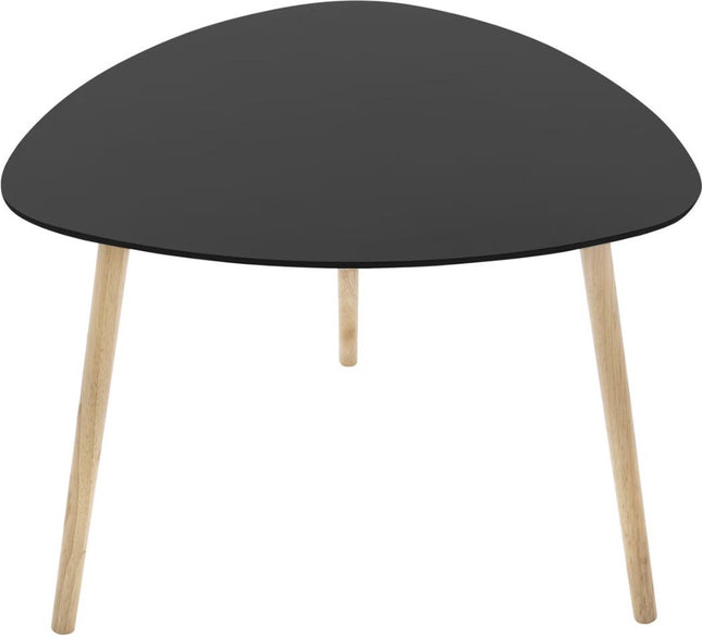 Salontafel zwart / hout . 60x60x45cm