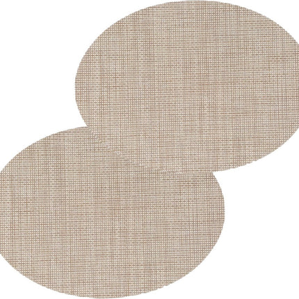 Secret De Gourmet Placemat Maoli - Set van 4x stuks - ovaal - naturel - 48 x 35 cm - kunststof - onderlegger - Tafel onderleggers